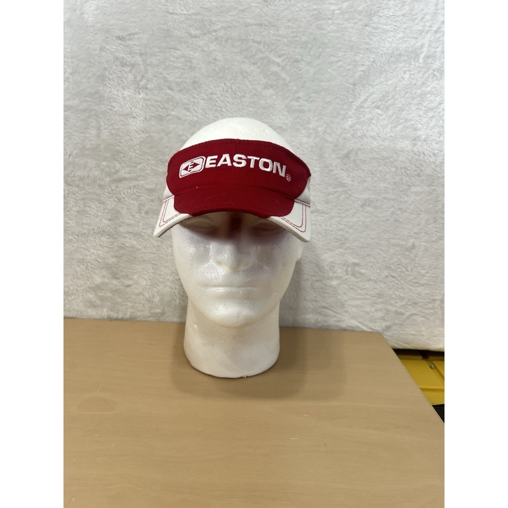 Easton Red White Adjustable Visor One Size Cotton Sports Baseball Hat